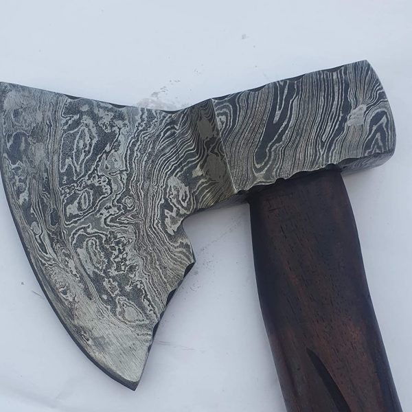 AX-31 Custom Handmade 16.Inches Damascus Steel Axe - Solid Rose Wood Handle